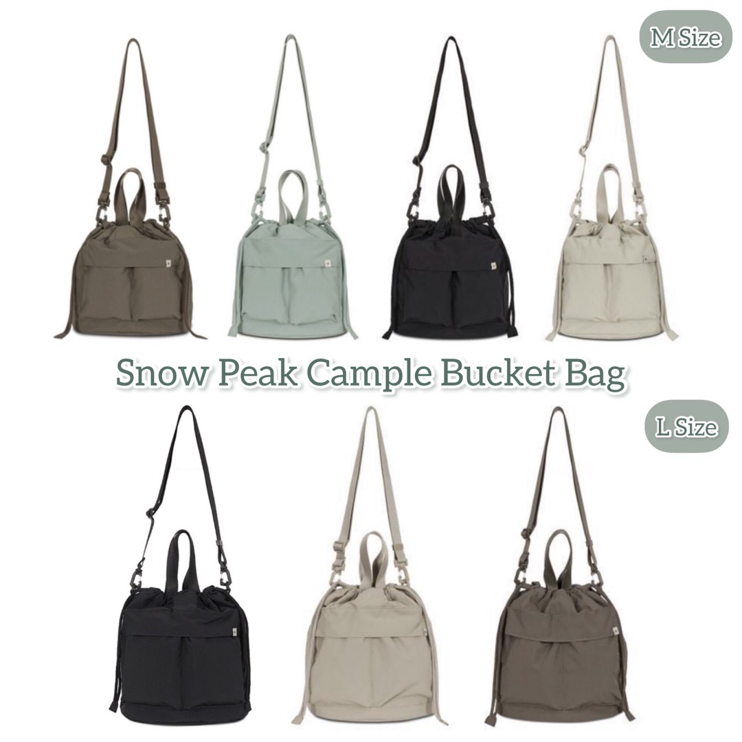 PEAK■Cample Large Bucket Bag■送料込 snow peak Cample Large Bucket Bag 25SS雙口袋水桶包大款