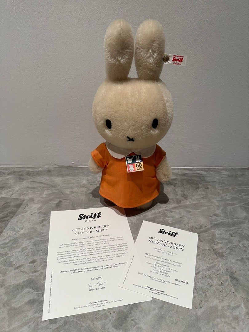 Steiff - 60th Anniversary NIJNTJE Miffy, Hobbies & Toys, Toys