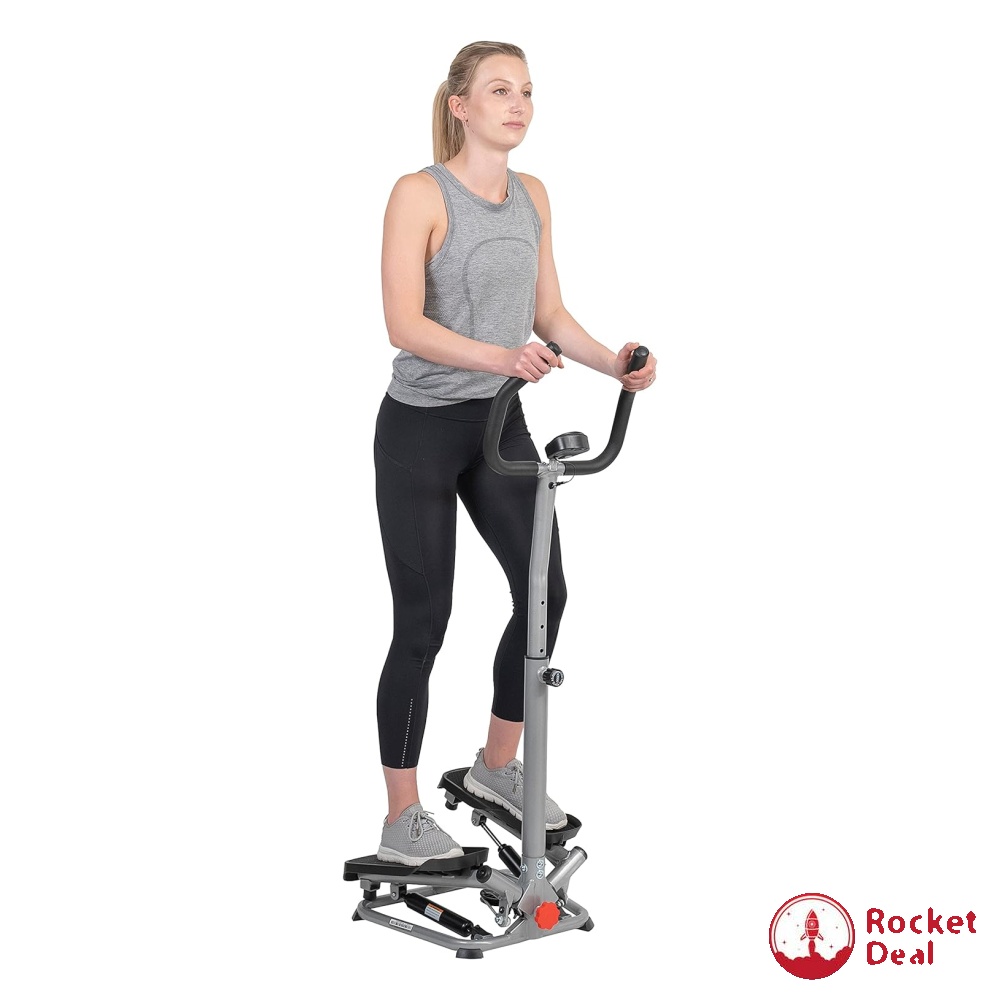 Sunny Health Fitness Twisting Stair Stepper Machine with