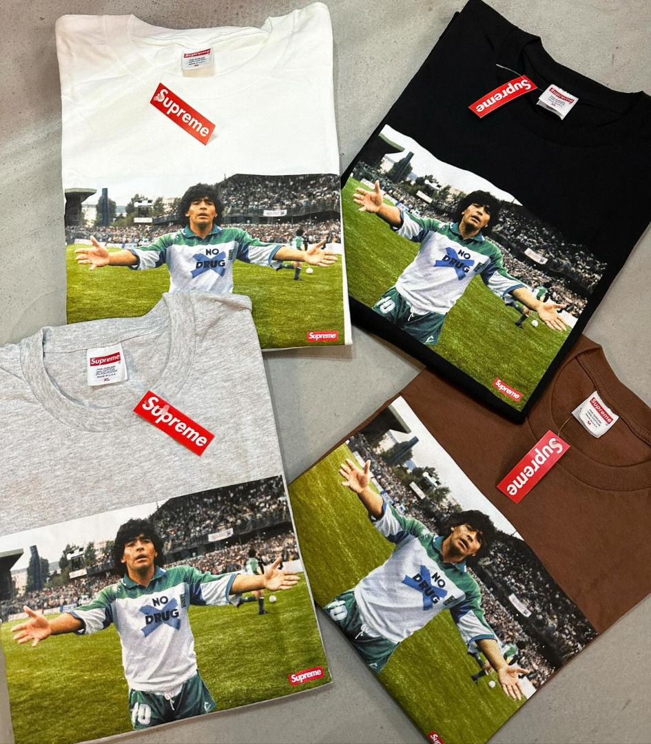 Supreme Maradona Tee 馬勒當拿T恤T-Shirt, 男裝, 上身及套裝, T-shirt