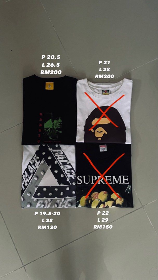 Palace x clearance supreme t shirt