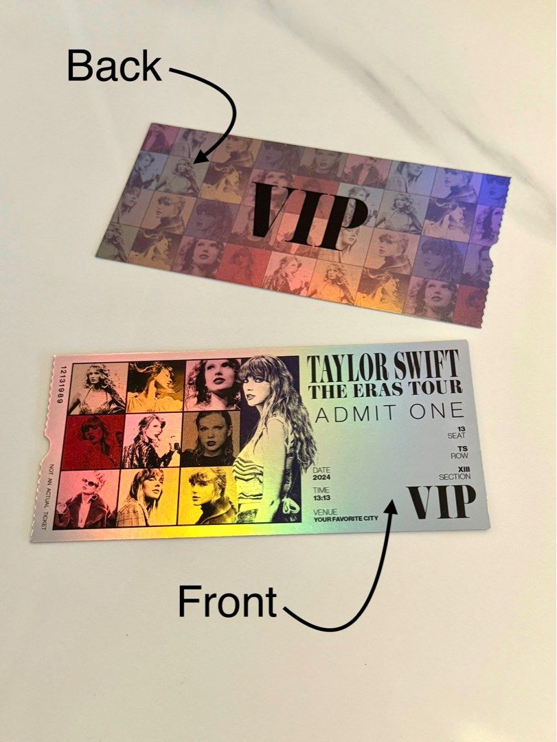 Taylor Swift VIP Souvenir Tickets Eras Tour 2024, Hobbies