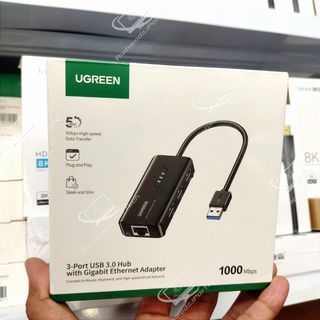 Ugreen USB 3.0 to LAN 4in1 hub w/ 3 port USB 3.0 1000Mbps Gigabit Ethernet adapter