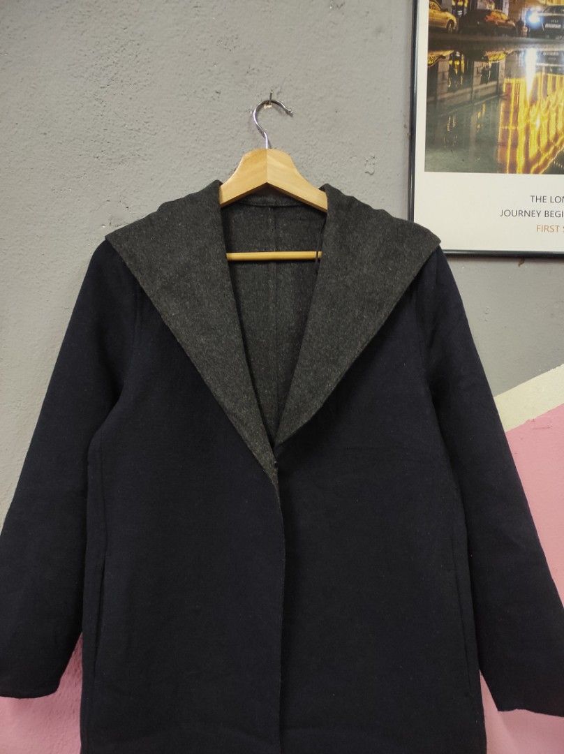 ut uniqlo double face wool coat overcoat long jacket sweater hoodie Women s Fashion Coats Jackets and Outerwear on Carousell