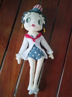 Vintage doll Betty Boop Nurse Liberty  Patriotic Betty Plush Doll-1pc