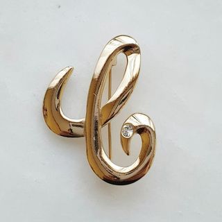 Vintage Unsigned Gold Tone Brooch