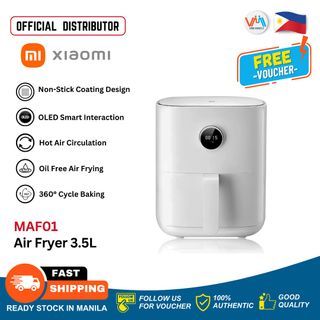Xiaomi Mijia Smart Air Fryer 3.5L Home Multifunctional Fryer Smart OLED Touch Screen Chinese Version Oil Free Double Layer Alloy Plate PTFE Non Stick Coating Air Fryer for Meat Chicken Fish Vegetable Bread Healthy and Quick Frying  and Baking - VMI Direct