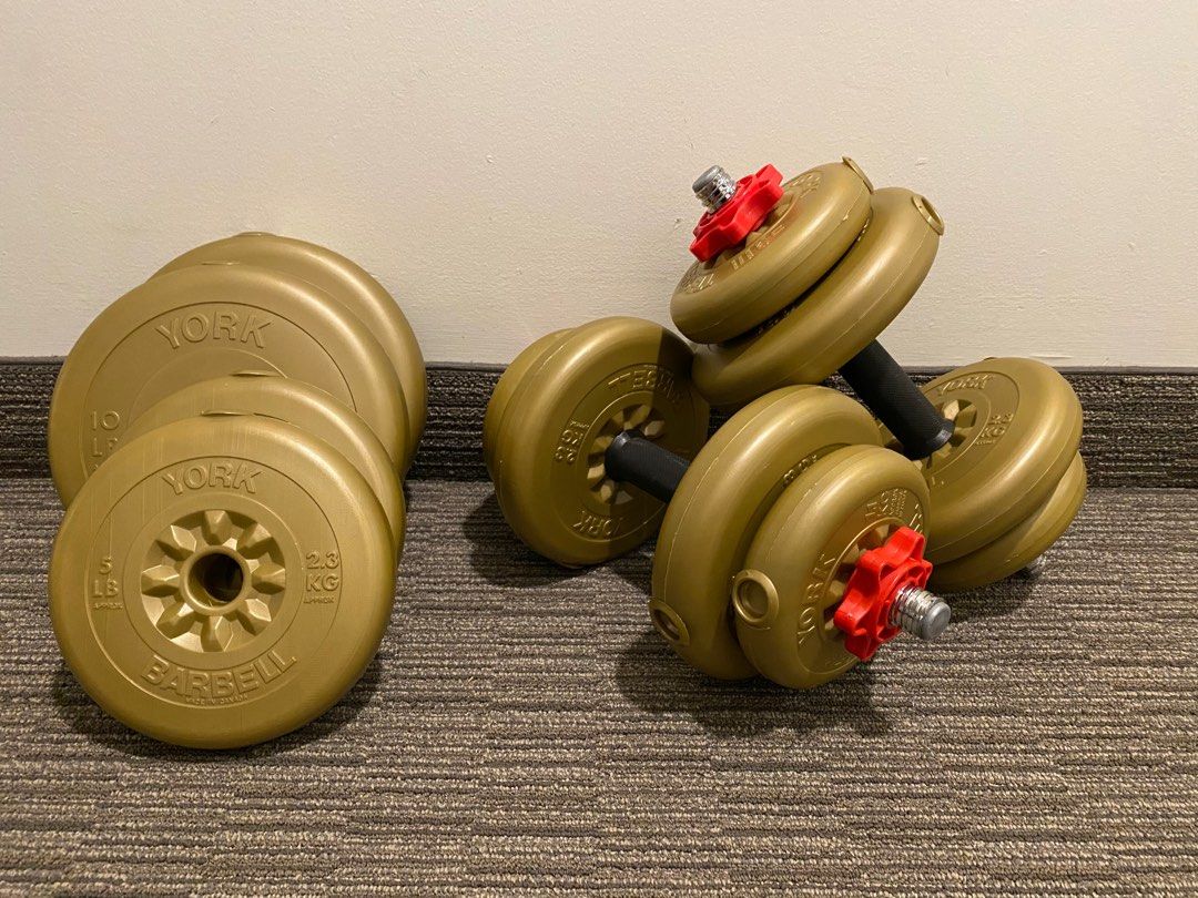 York dumbbells adjustable deals
