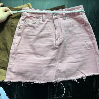 Zalora Pomelo Pink Denim Skirt 34cm XS