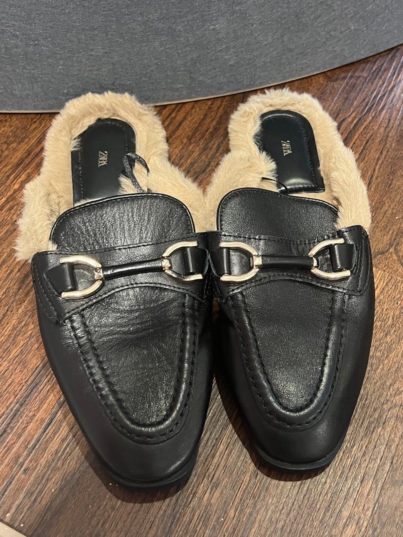 Zara fur mules new arrivals