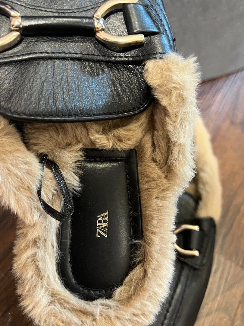 Fur mules zara clearance