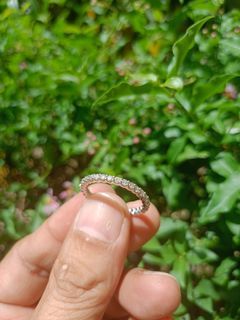 1.0 Carat Natural Diamond Full Eternity K18 Japan White Gold Ring