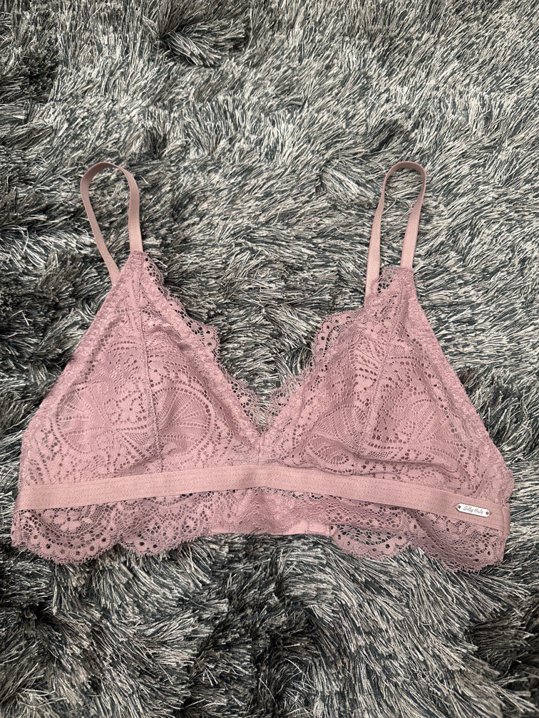 Hollister Gilly Hicks Lace Triangle Bralette, Women's Fashion, New