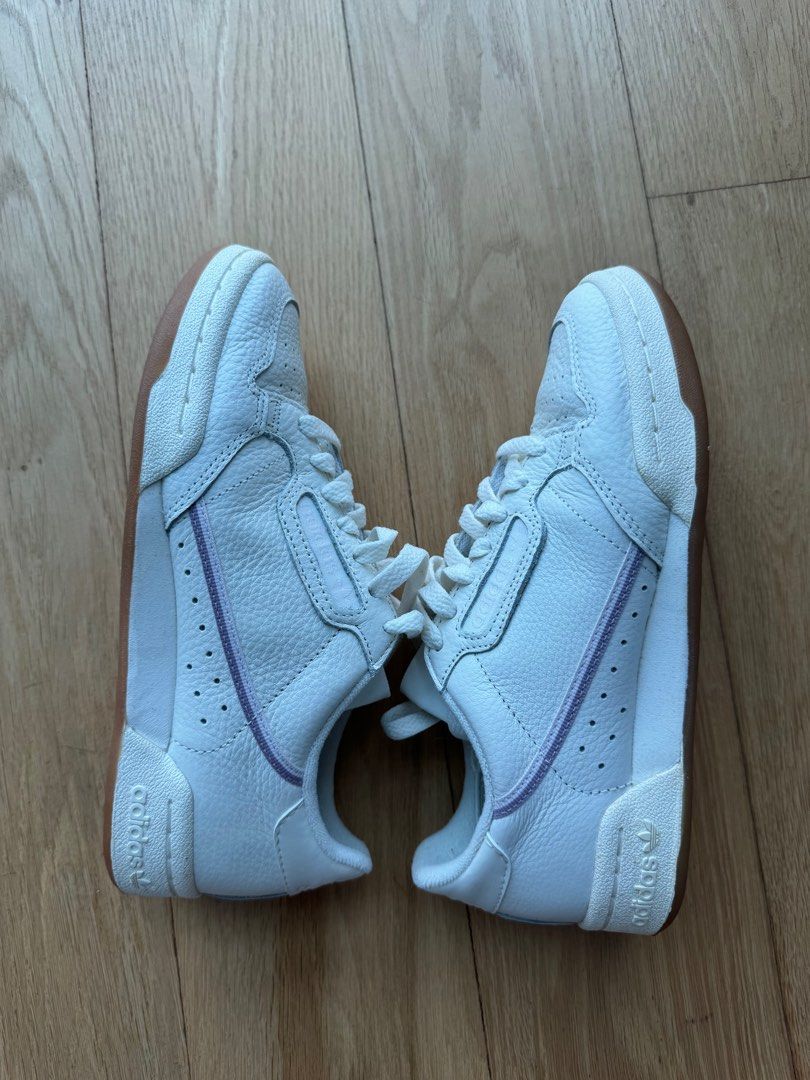 Adidas Originals Continental 80 Trainers White and Lilac