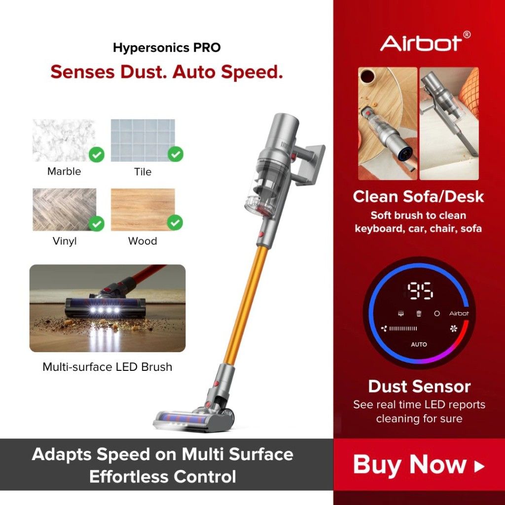Airbot Hypersonic 27 000Pa Wireless Vacuum Cleaner