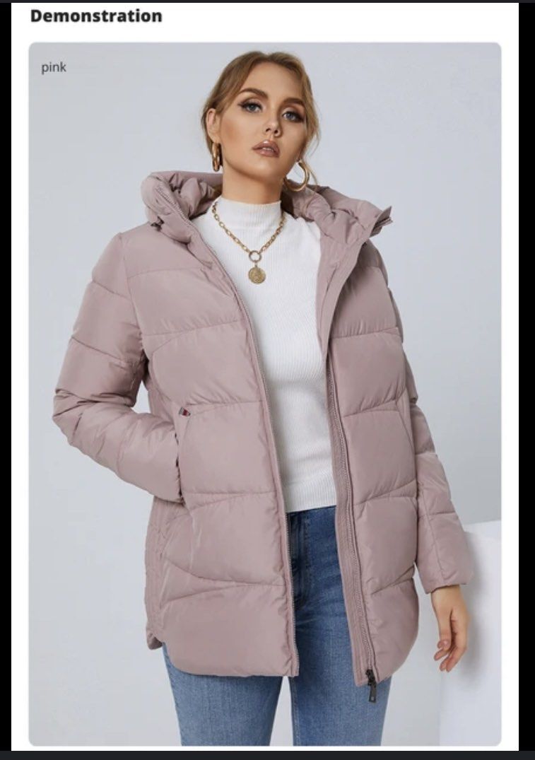 ASOS Nude Pink Puffer Jacket