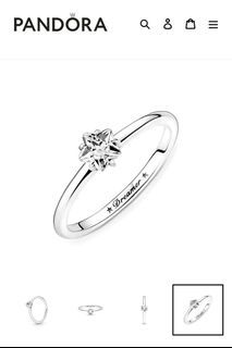 Authentic Pandora Celestial Sparkling Star Solitaire Ring