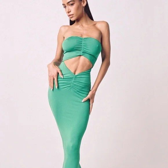 green sparkly dress short PARRIS DRESS main image 1
