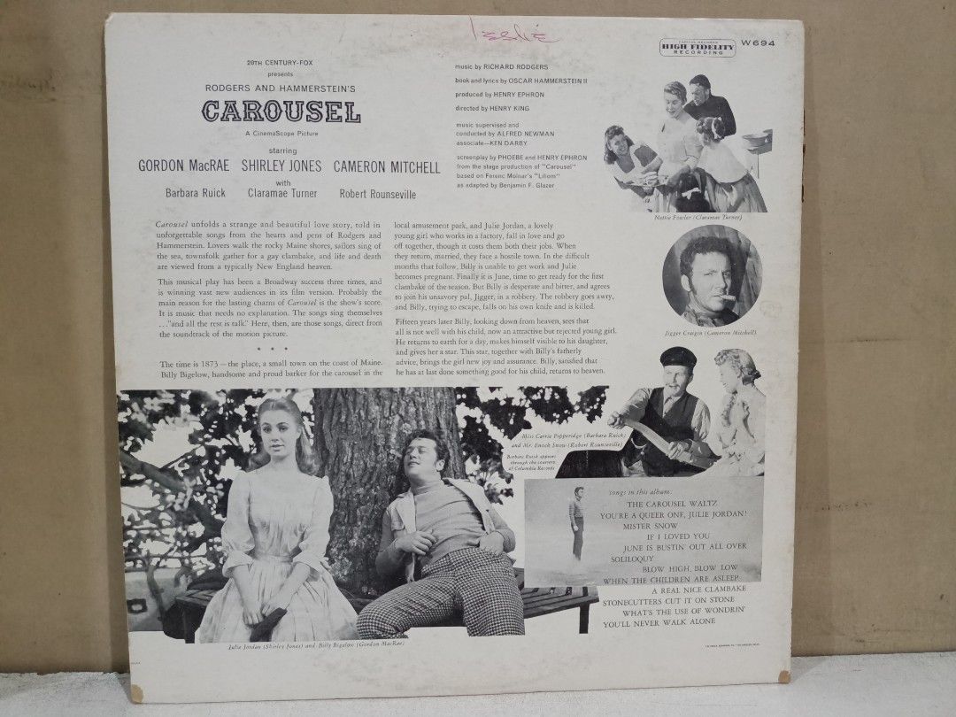 CarouseL ( OST ) High Fidelity Recording / US made / Used (Category: Vinyls) located in Manila. Submitted by jeannetteyago (Listing ID 1292130342, Image 2). Description: CarouseL ( OST ) High Fidelity Recording / US made / Used Thank you and God Bless ! Payment thru Gcash Shipping fee c/ o buyer.