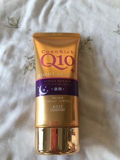 Japanese CoenRich Q10 Moist Repair Capsule in Cream Night Renewal Hand Cream