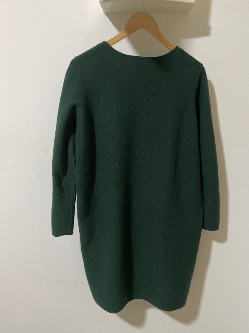 green check dress zara Checkered pattern_ruched main image 1