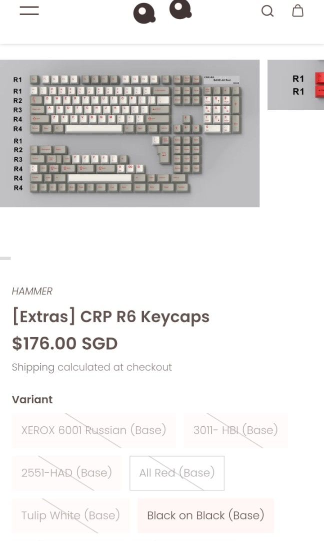 CRP All Red Bace R6 + Red Accent R6