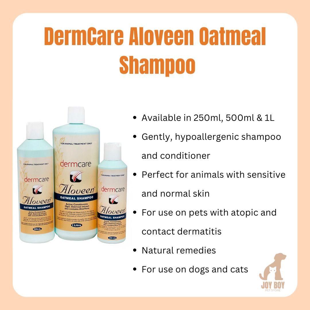 Dermcare Aloveen Oatmeal Shampoo Intensive Conditioner For Dogs Cats Pet Supplies Health Grooming on Carousell