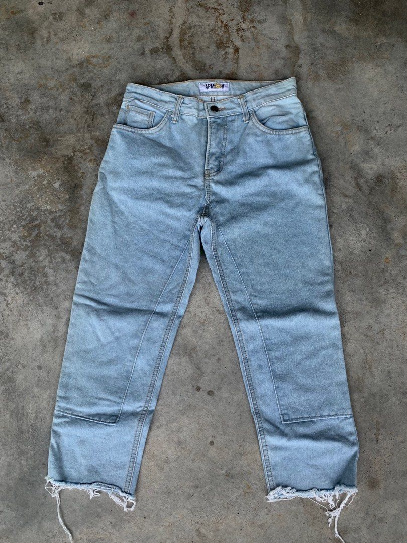 Double Knee Low Rise Jeans