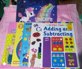 Flat books for kids - Activity books ( Math, Stickers , Phonics )