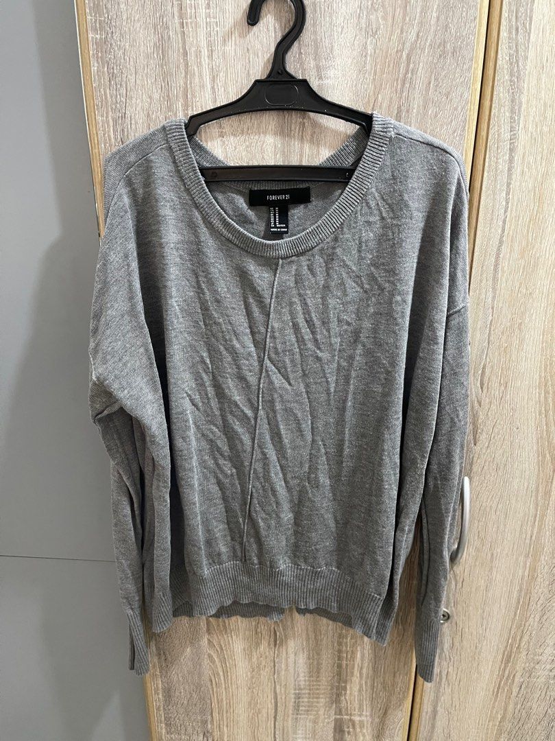 Forever 21 gray sweater clearance