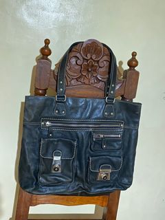 Fossil genuine leather tote bag