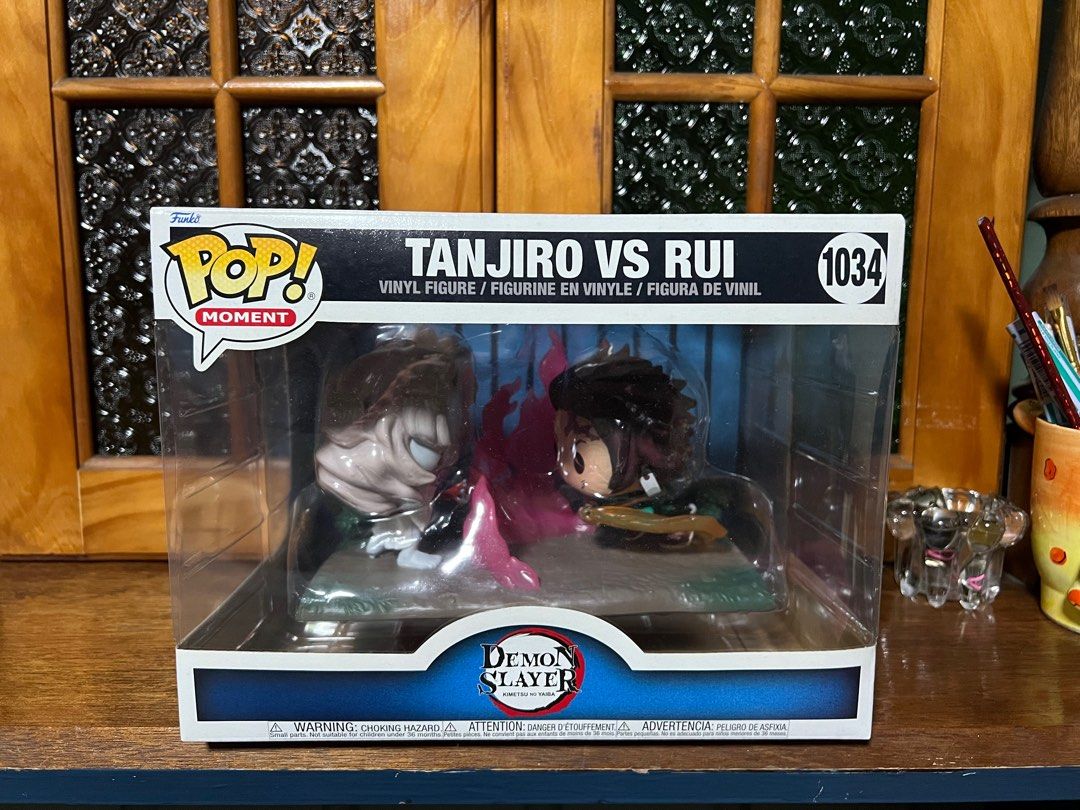 Funko Pop Moments (Tanjiro Vs Rui) (Category: Designer & Blind Box Toys) located in Marikina City. Submitted by icarrlo (Listing ID 1292193854, Image 1). Description: Funko pop Moments Demon Slayer Tanjiro vs Rui 7.5/10 box condition 1000php MEET UPS: Marikina (weekends and holidays) Mandaluyong (weekdays) Shipping thru grab / Lala move shouldered by buyer MOP: Unionbank / gcash.