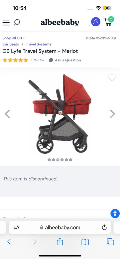 GB Stroller and Car seat Set (Category: Strollers) located in Las Pinas. Submitted by krissystuff (Listing ID 1292089811, Image 2). Description: Newborn until 6yo.