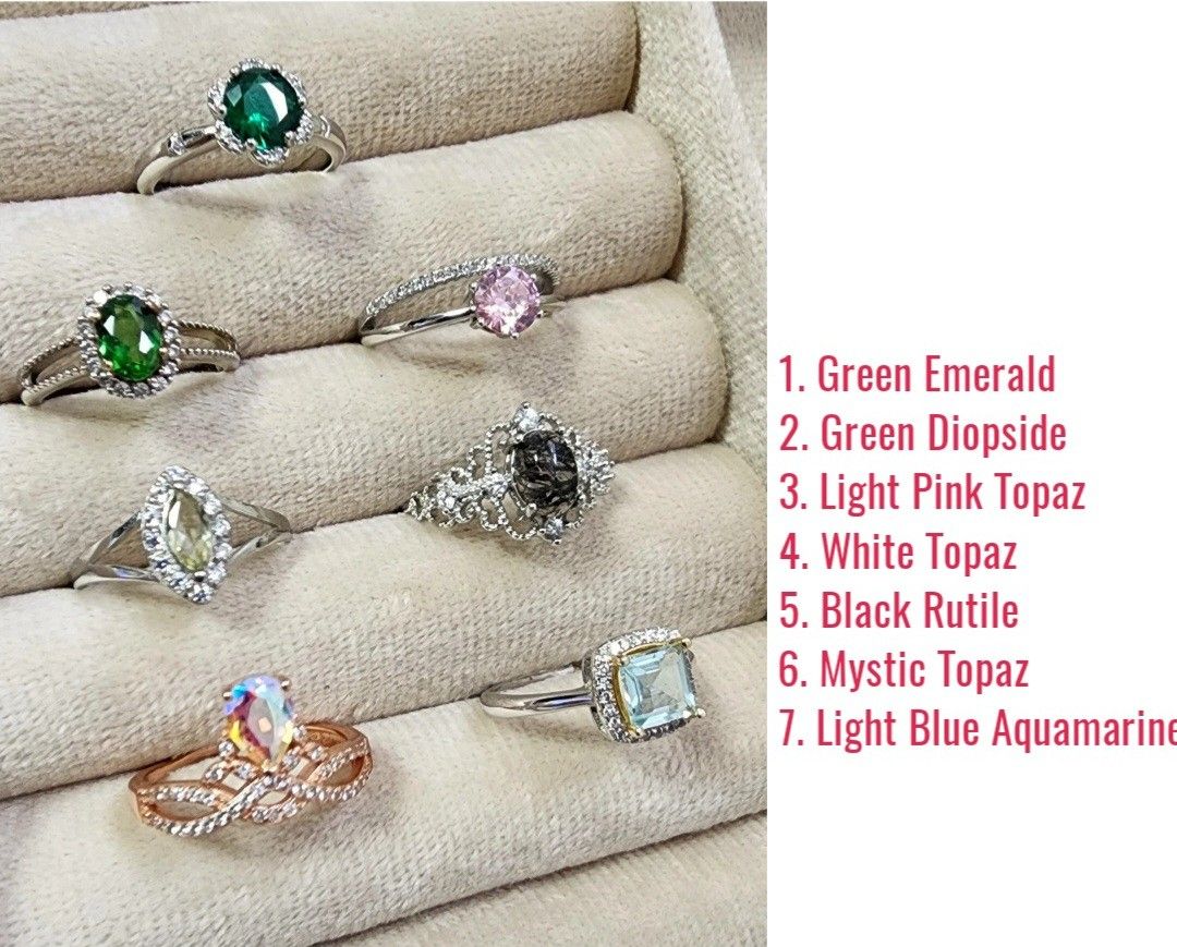 Gemstone Rings for Sale Women s Fashion Jewelry Organisers Rings on Carousell