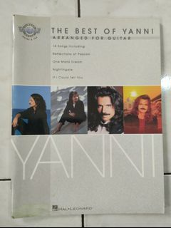 Guitar 🎸 Book :  The Best of Yanni ( Arranged for Guitar by Marcel Robinson ) , 77 pages