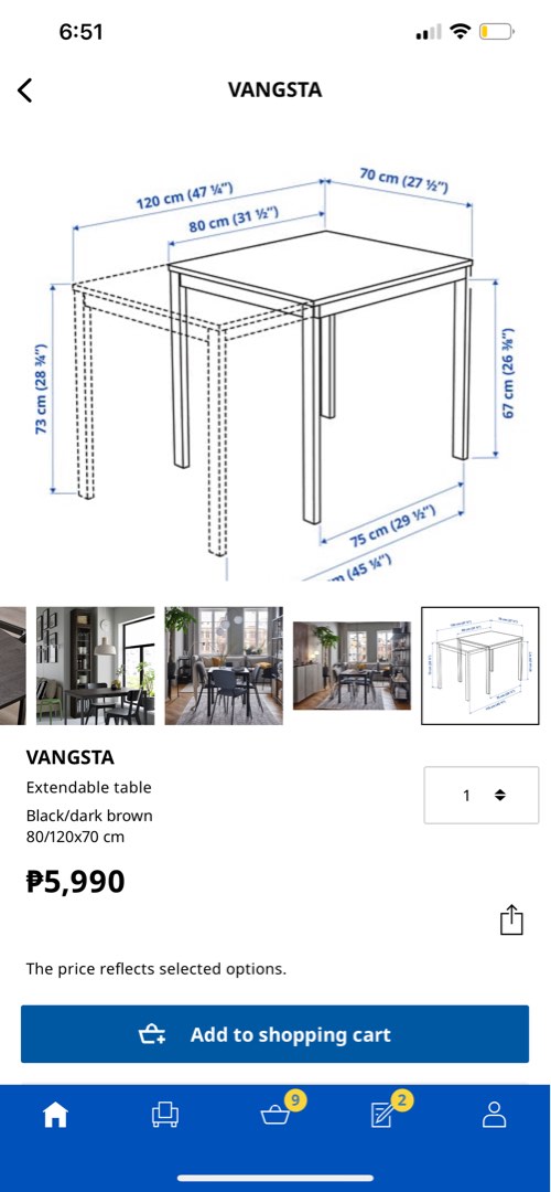 ikea-vangsta-extendable-table-furniture-home-living-furniture