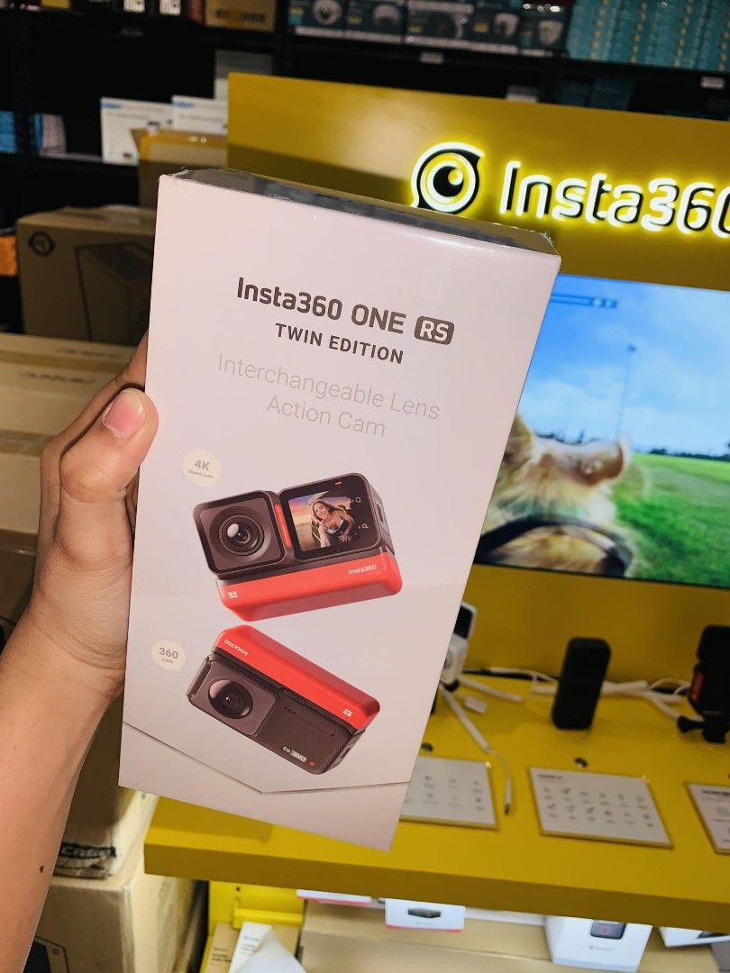 Insta360 ONE RS Twin Edition Interchangeable Lens Action Cam (Category: Video Cameras) located in Makati City. Submitted by techubstoreandaccessories (Listing ID 1292073484, Image 1). Description: Insta360 ONE RS Twin Edition Interchangeable Lens Action Cam Ready for Pick-Up / Same Day Delivery Via Lalamove‼️ DETAILS: ✅ Actual Picture Posted. ✅BRAND NEW, SEALED, & ORIGINAL. ✅7 Days Replacement for Factory Defects and 1year Limited Warranty. (Term