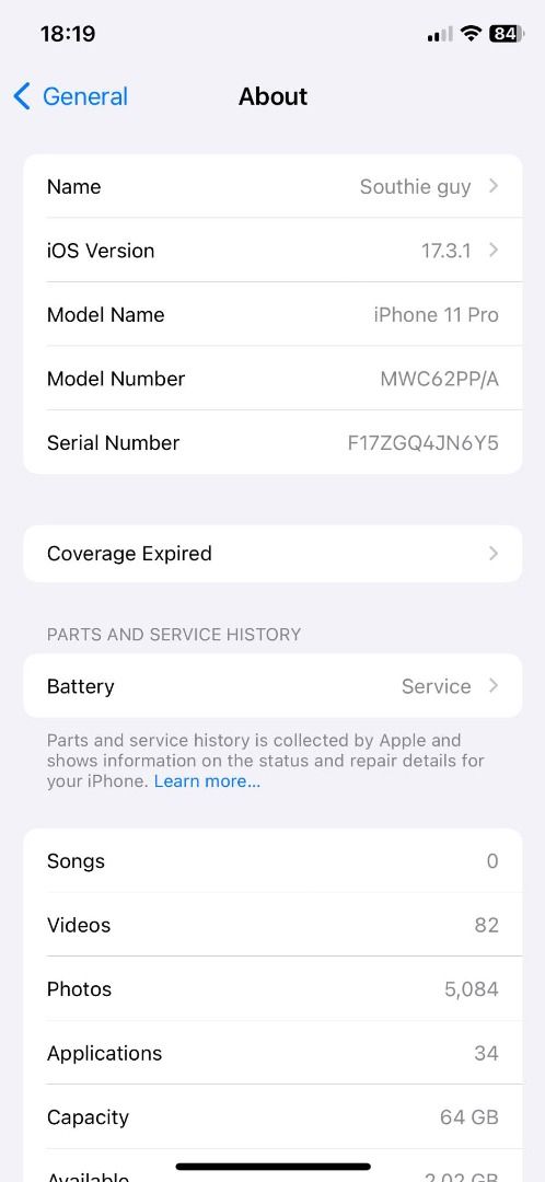 Iphone 11 pro 64gb For sale (Category: iPhone 11 Series) located in Manila. Submitted by henrickz (Listing ID 1292177292, Image 3). Description: Selling my Iphone 11 Pro 64GB Battery health is at 71% Factory Unlocked With box and receipt from Power Mac Greenbelt No dents Issue -it needs glass replacement only Rfs: upgrading Open for meetups and shipping.