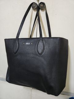 JILL STUART ZIPPERED SAFFIANO  LEATHER TOTE 19x11x5in office bag, laptop bag, airport bag