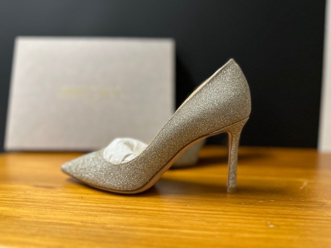 Jimmy Choo Romy 85 Platinum Ice Luxury Sneakers Footwear on Carousell