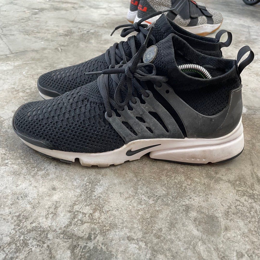 SALE 10.5 US NIKE AIR PRESTO HIGH CUT WOVEN VIRGIL BLACK WHITE COLOR VINTAGE DEAD STOCK NO BOX MEN SIZE KASUT SNEAKERS SHOES HYPE RUNNING AIR MAX