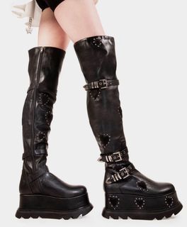 LAMODA BOOTS sonnet chunky thigh hig boots