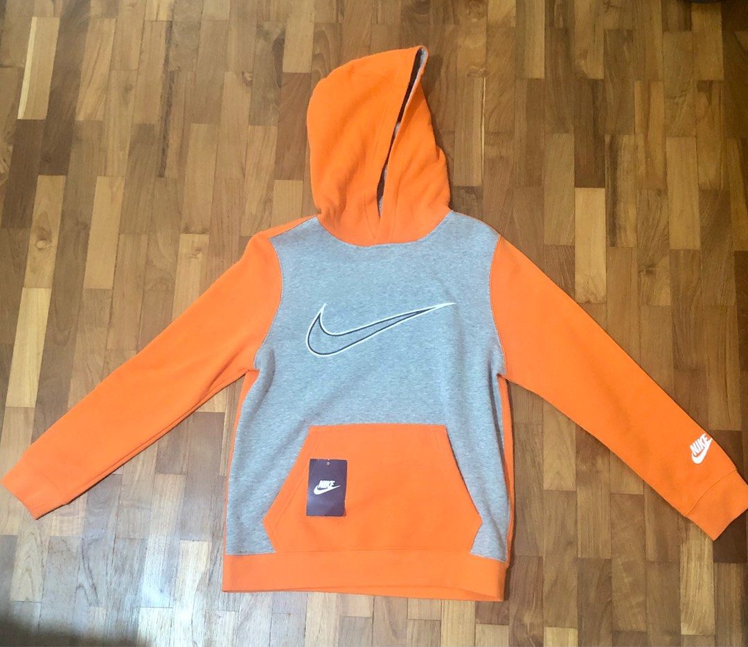 CLEARANCE Limited Edition Orange and Grey Nike Jumper Hoodie Men s Fashion Coats Jackets and Outerwear on Carousell