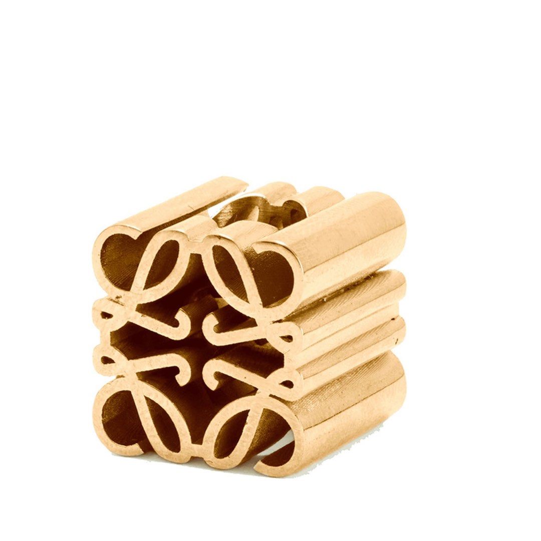 Loewe Gold Anagram Cube Charm, Luxury, Accessories on Carousell