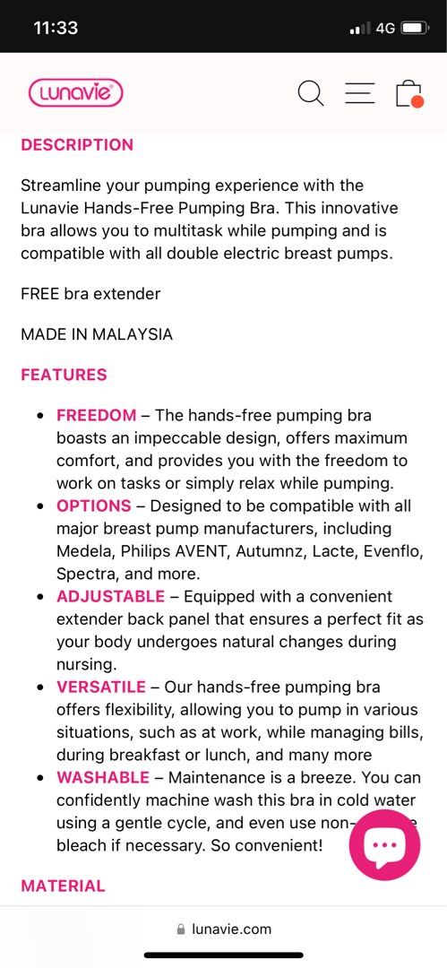 Hands Free Pumping Bra (FREE Bra Extender)
