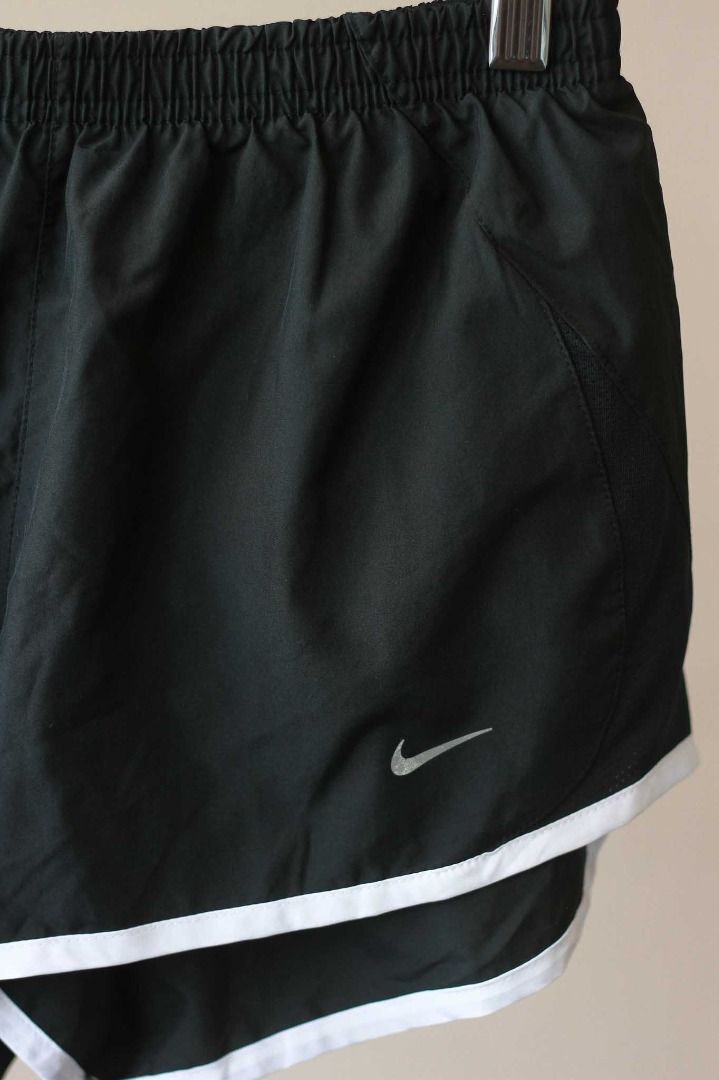 Nike black shorts with white best sale trim