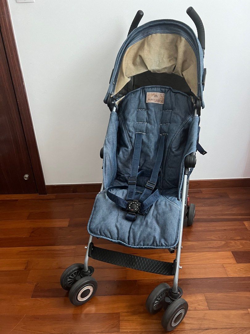 Denim maclaren stroller clearance