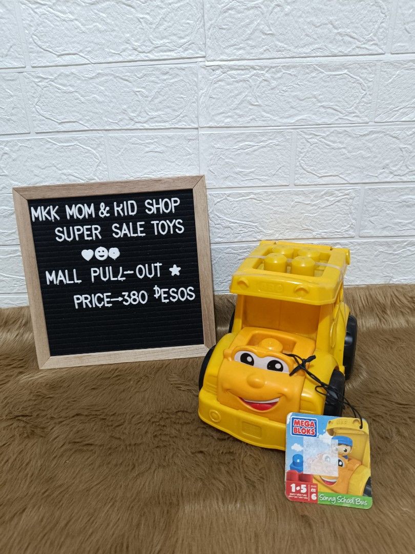 Mega Blocks Bus (Category: Lego & Building Sets) located in Quezon City. Submitted by mhoniqvela04 (Listing ID 1292203347, Image 1). Description: Guaranteed Original💯 50-70% off from Original price✅ Mall pull out Toy✅ Complete set✅ Only issue: Small crack.