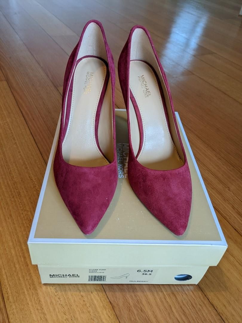 Michael kors red suede heels shop