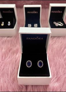 Pandora Blue Sapphire Stud Earrings 💖💎✨